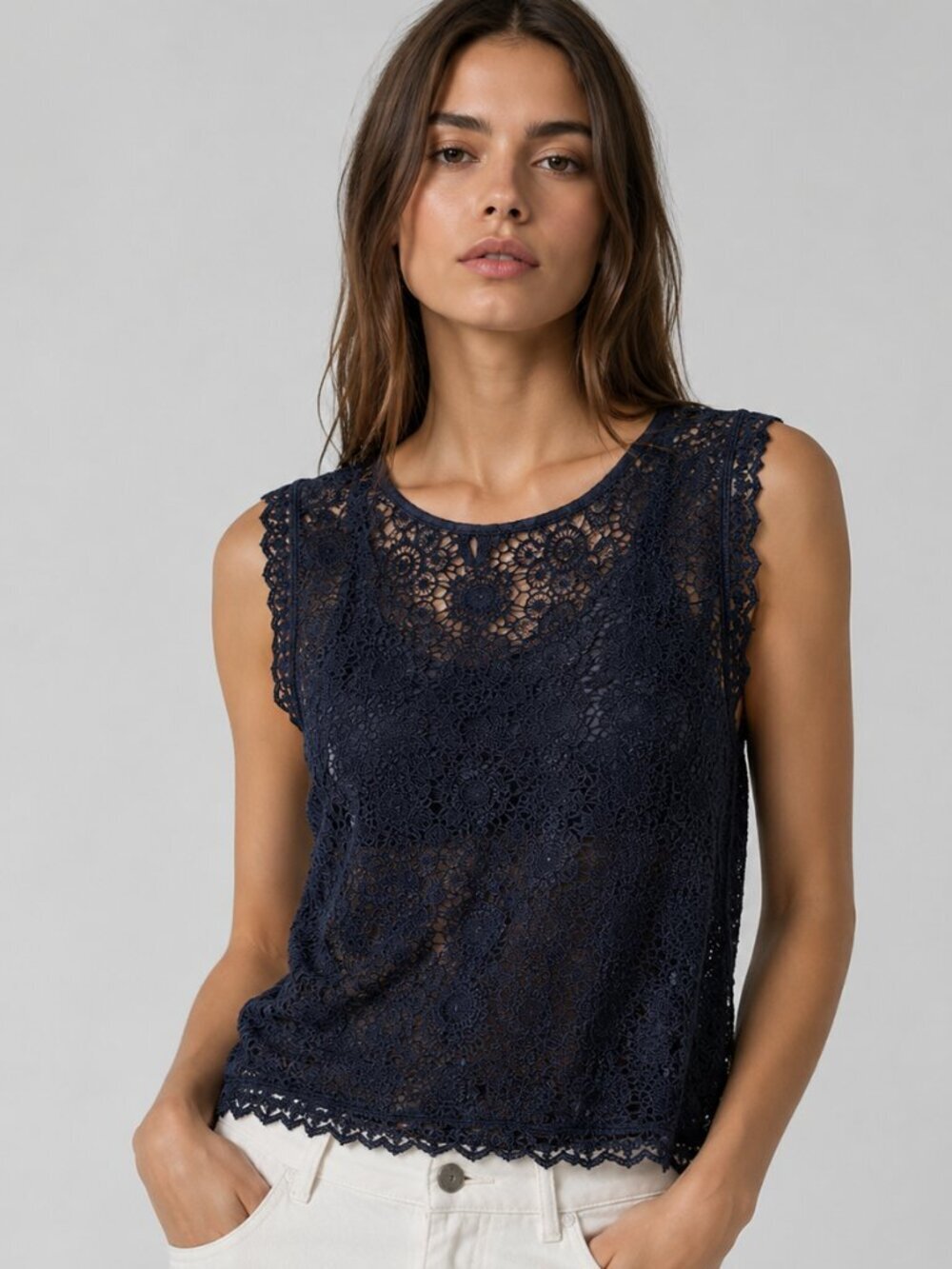 Solitaire Lace Sleeveless Top
